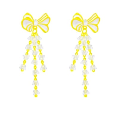 Picture of Vintage French Style Pearl Earrings Set with Resin C-Shaped Hoops and Butterfly Studs for Women - White