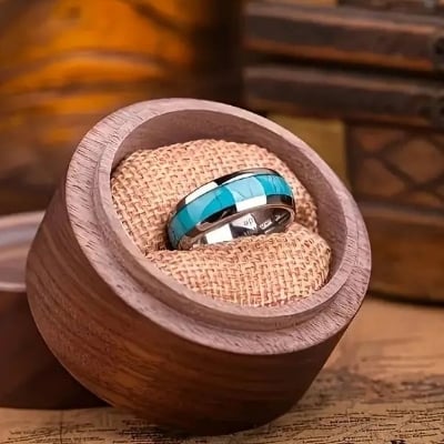 Picture of Titanium steel finger Ring for men - Blue