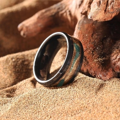 Picture of steel Finger Ring for Men - Black - Multicolor