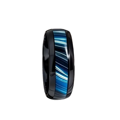 Picture of Steel Finger Ring- Fashionable Man's Finger Ring - Blue