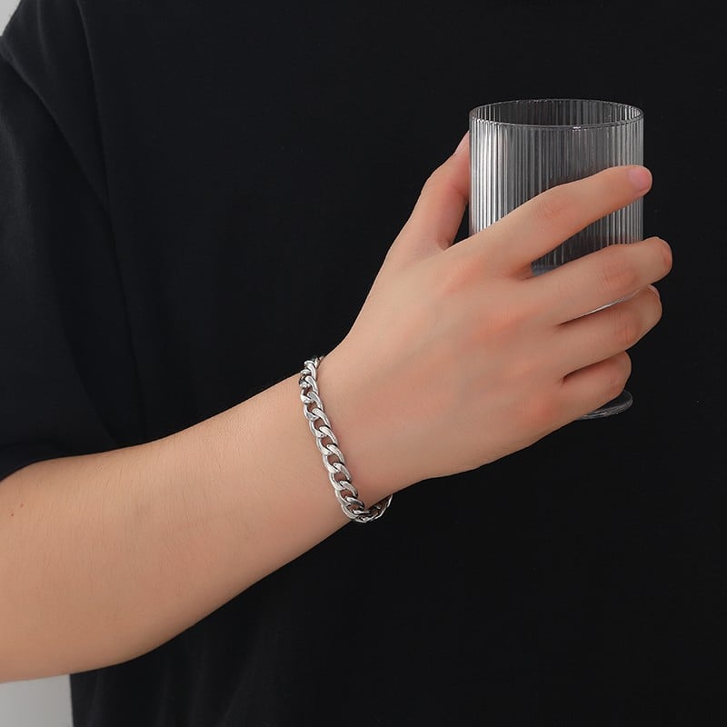 Picture of Silver Unique Bracelet for Men - Silver
