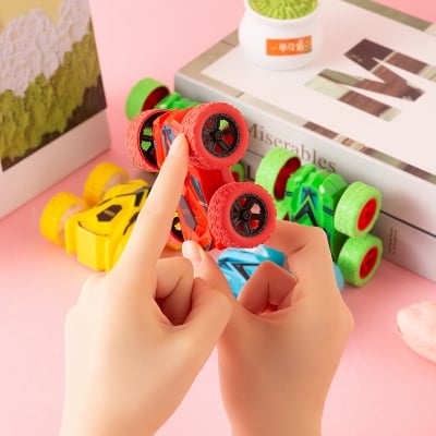 Picture of Mini Double-side Inertial Car Stunt 360° Flip Childs Puzzle Toy Car Indoor Outdoor Power Climbing Car Anti-fall Off-road Vehic
