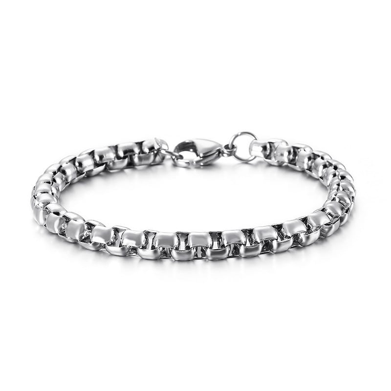 Picture of Stainless Steel Link Chain Bracelet for Men - Silver
