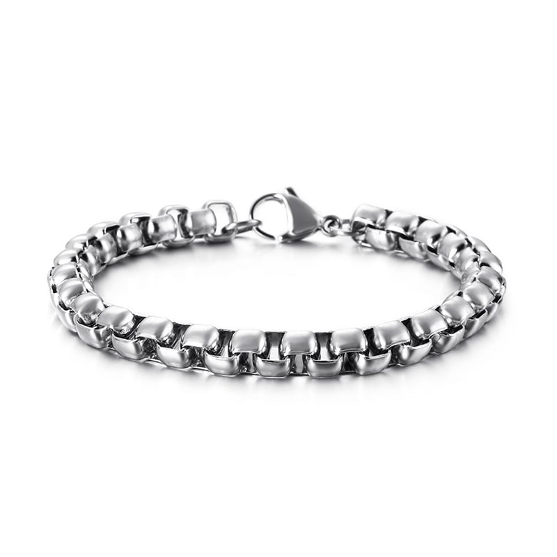 Picture of Stainless Steel Link Chain Bracelet for Men - Silver