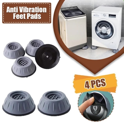 Picture of 5 Pcs Anti Vibration Pads for Washing Machine Washing Machine Feet Pads Shock Absorber Noise Cancelling Washer Support - Grey