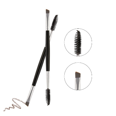 Picture of Ameesi Eyebrow Brush Spiral Design Double Headed Makeup Brush - Black