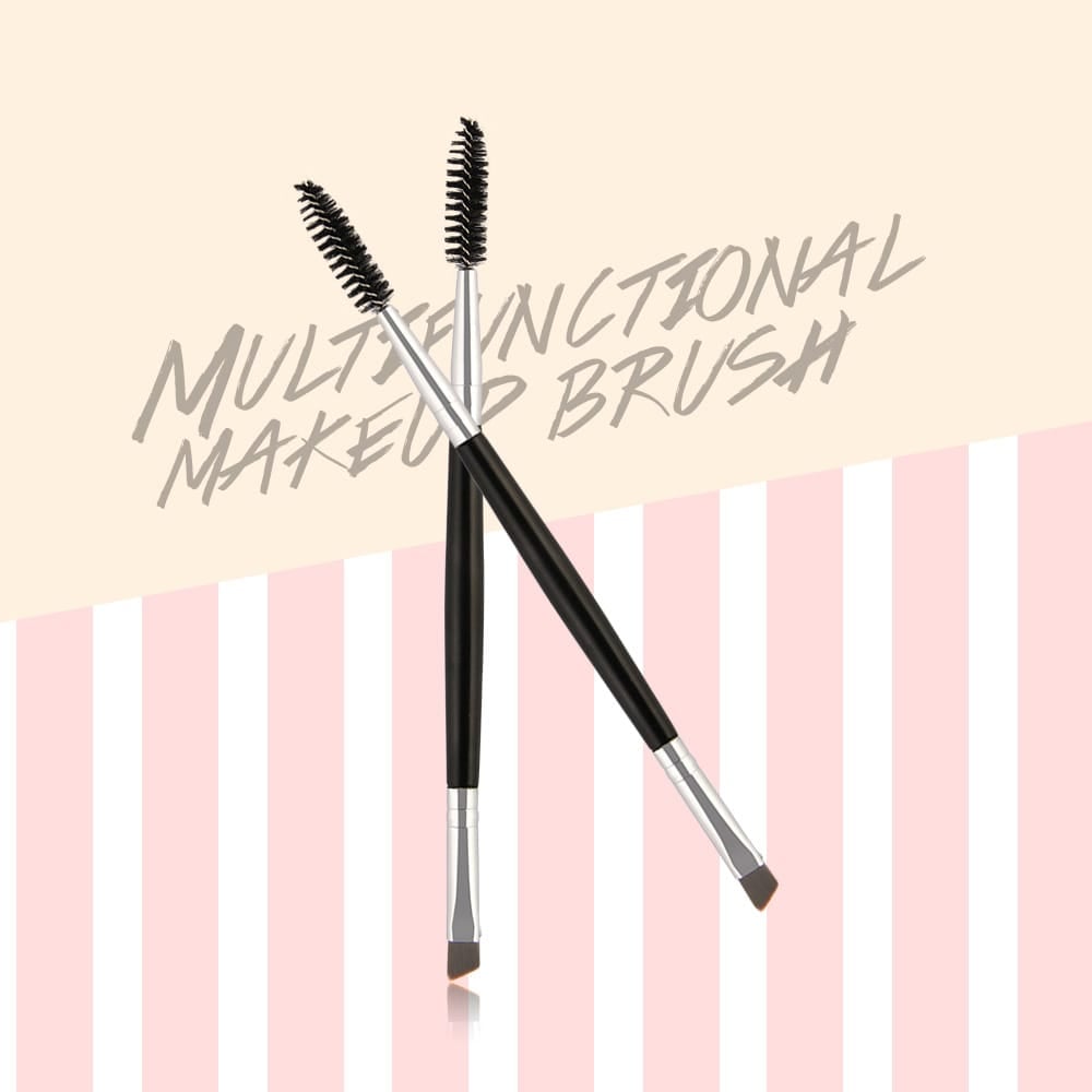 Picture of Ameesi Eyebrow Brush Spiral Design Double Headed Makeup Brush - Black