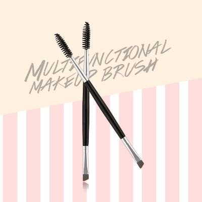 Picture of Ameesi Eyebrow Brush Spiral Design Double Headed Makeup Brush - Black