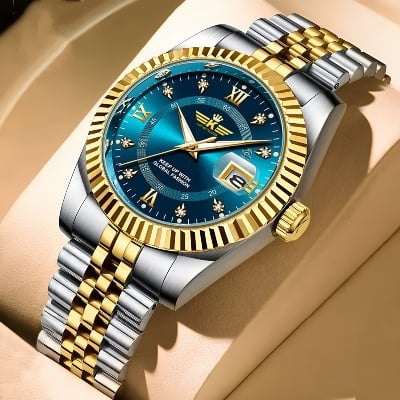 Picture of Vintage-Inspired Poedagar Watch with Geometric Bezel Design