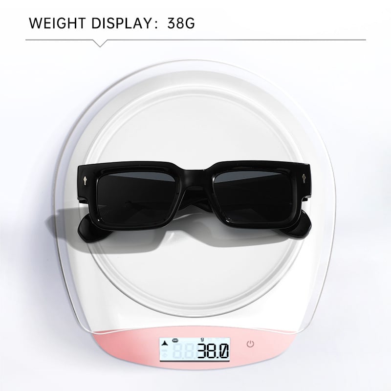Picture of Standard Frame Sunglasses Men Women Vintage Square Sun Glasses Brand Designer Concave Mirror Black Eyewear Shades - Black