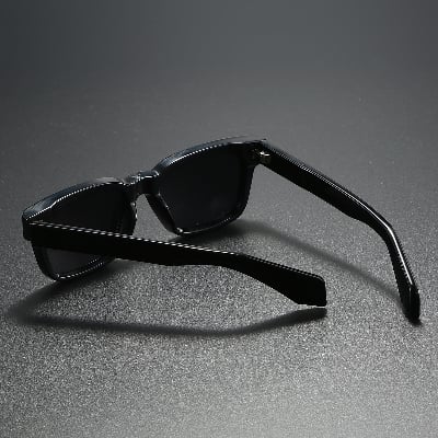 Picture of Standard Frame Sunglasses Men Women Vintage Square Sun Glasses Brand Designer Concave Mirror Black Eyewear Shades - Black