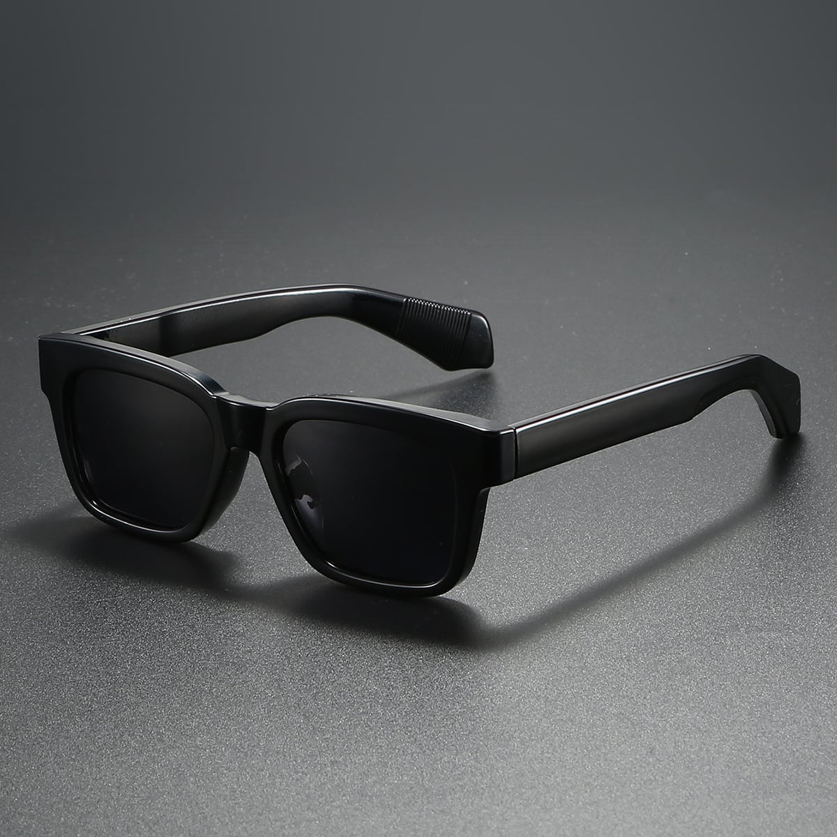 Picture of Standard Frame Sunglasses Men Women Vintage Square Sun Glasses Brand Designer Concave Mirror Black Eyewear Shades - Black