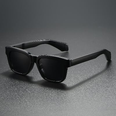 Picture of Standard Frame Sunglasses Men Women Vintage Square Sun Glasses Brand Designer Concave Mirror Black Eyewear Shades - Black