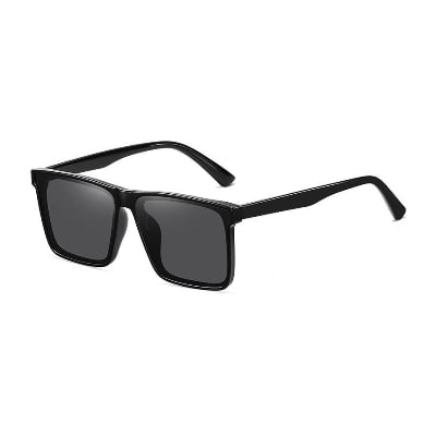 Picture of hot Square Frame Sunglasses for Men Original Driving Driver Exclusive Vintage Casual Sunscreen Glasses Shades for Male - Black