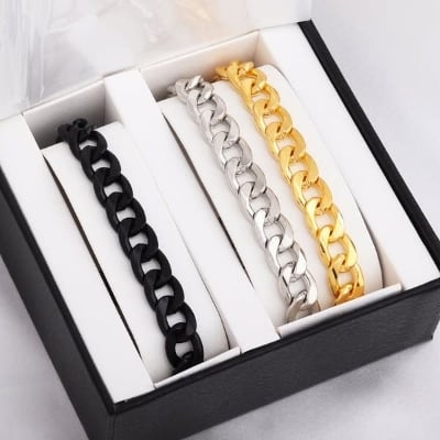 Picture of Silver Unique Bracelet for Men- Bracelet For Men-Chain Bracelet