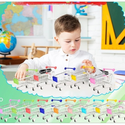 Picture of 1PC Mini Shopping Cart Toys Supermarket Handcart Shopping Cart Storage Toy Pretend Play Toys for Kids