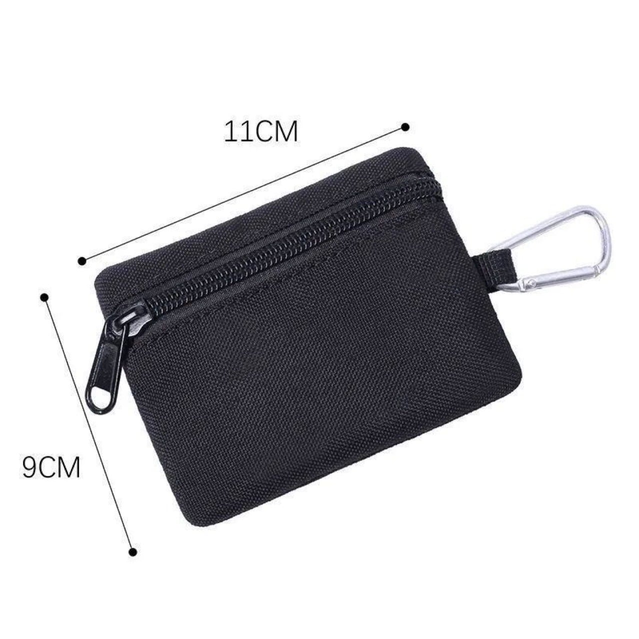 Picture of Mini EDC Molle Pouch Key Wallet Outdoor Portable Travel Zipper Belt Bag Purses - Black