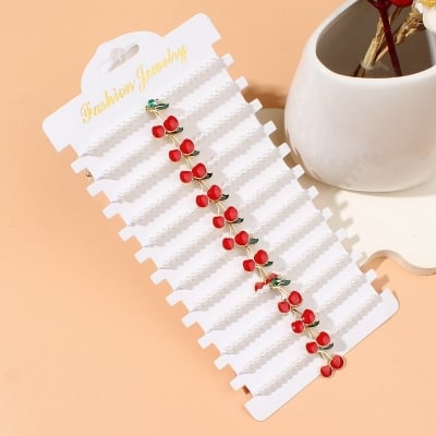 Picture of cherry strawberry Leaf Clover New Bracelet For Women