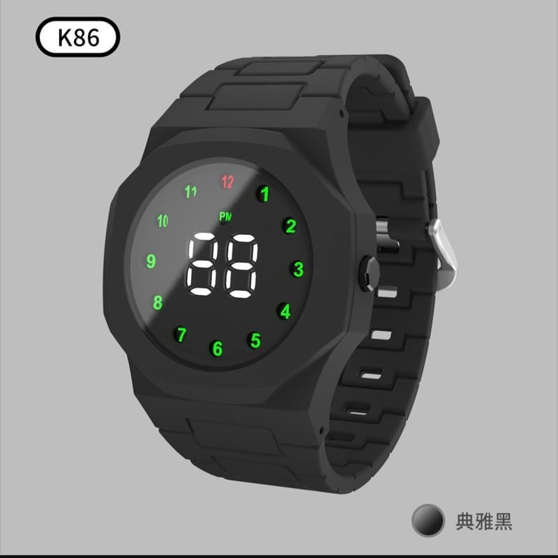 Picture of New 3D Unisex Sports Digital Watch for Men Women Boys Girls Fashion Waterproof Electronic Watches Breathable Luminous LED Wristwatch