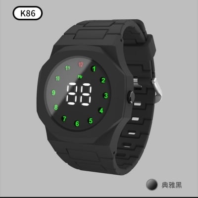 Picture of New 3D Unisex Sports Digital Watch for Men Women Boys Girls Fashion Waterproof Electronic Watches Breathable Luminous LED Wristwatch