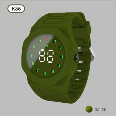 Picture of New 3D Unisex Sports Digital Watch for Men Women Boys Girls Fashion Waterproof Electronic Watches Breathable Luminous LED Wristwatch
