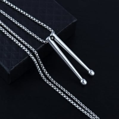 Picture of Stainless Steel Stylish Chain with Locket For Men's - Silver