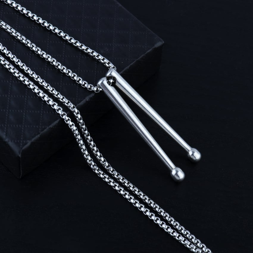 Picture of Stainless Steel Stylish Chain with Locket For Men's - Silver