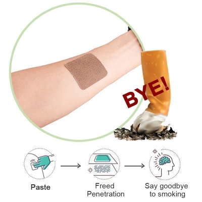 Picture of Anti Smoke Patch Quit or Stop Smoking Natural Ingredients Patch, AMAZING RESULTS - Brown