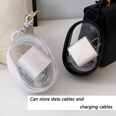 Picture of Portable Power Bank Cable Clear Pouch - Black