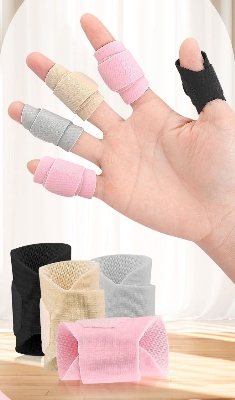 Picture of 5pcs Finger Strap Adjustment Finger Cover for Arthritis Pain Relief Protective Finger Strap Straightening Corrector Reusable - Multicolor
