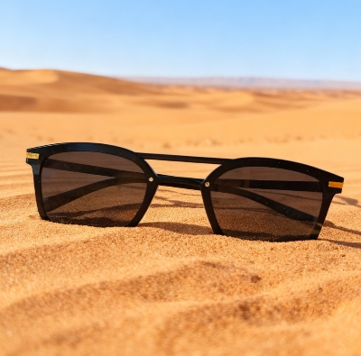 Picture of Simple Fashion Black Square Eye Glasses - Black