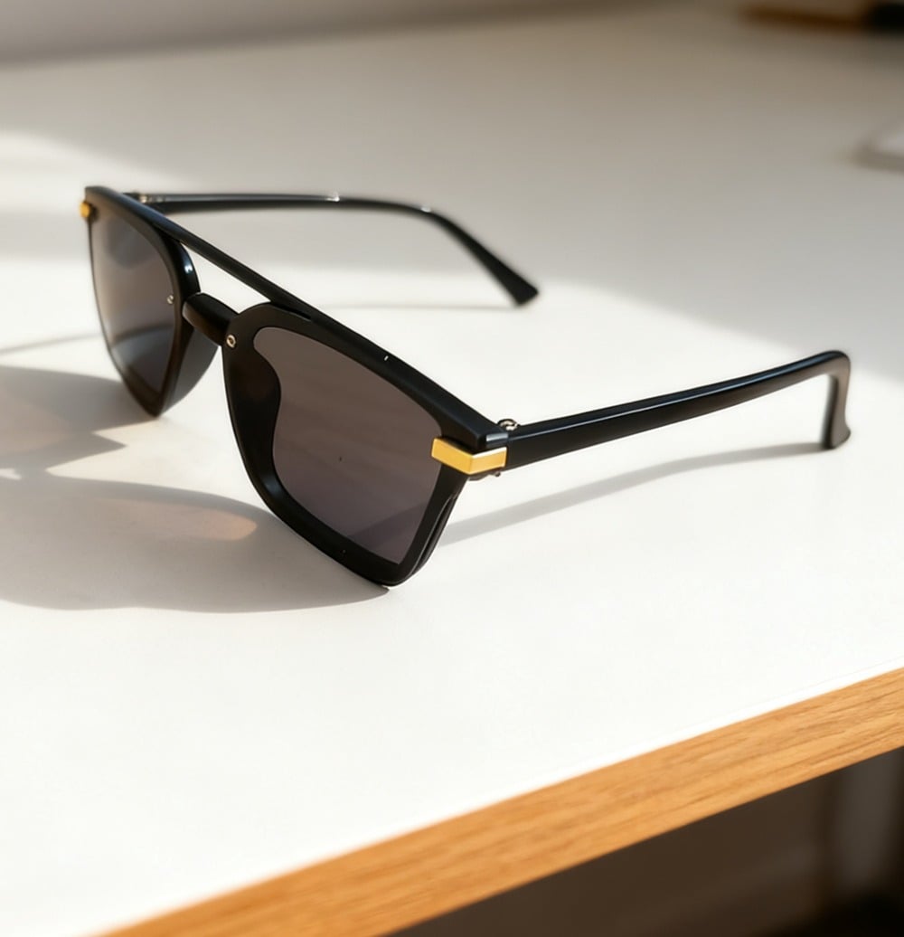 Picture of Simple Fashion Black Square Eye Glasses - Black