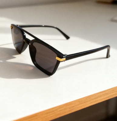 Picture of Simple Fashion Black Square Eye Glasses - Black