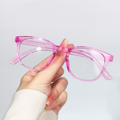 Picture of Crystal Round Frame Anti-Blue Ray Vision Care Glasses