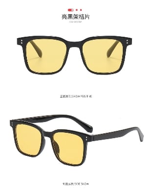 Picture of Classic Square Yellow Lens Anti-UV Sun Glasses