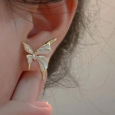 Picture of Vintage Inspired Golden Butterfly Studs - Versatile & Classy - Gold