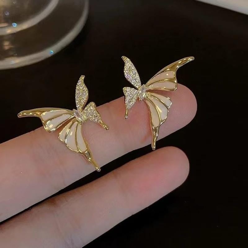 Picture of Vintage Inspired Golden Butterfly Studs - Versatile & Classy - Gold