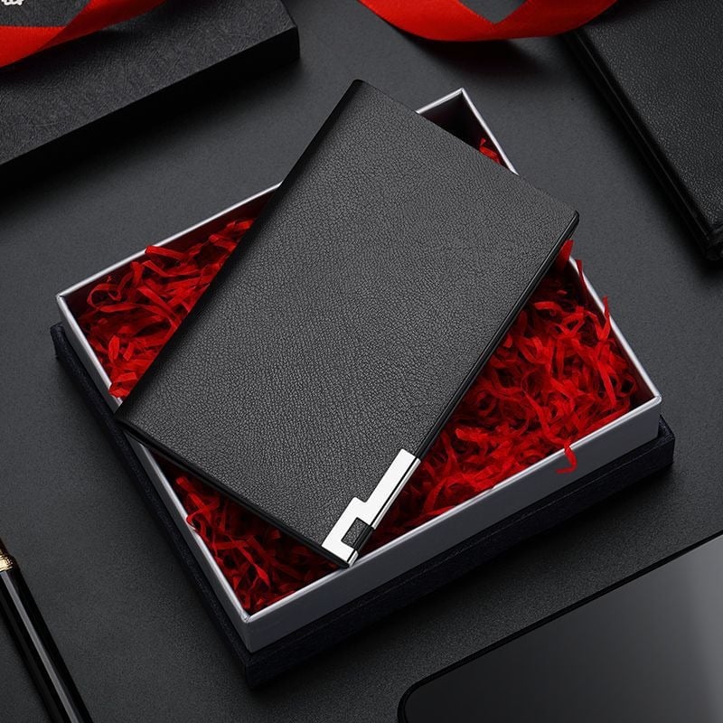 Picture of Stylish Black Leather Wallet for Men Slim Design
