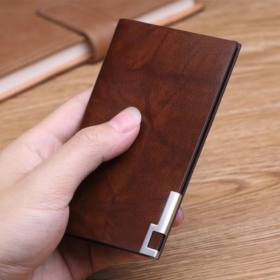 Picture of Stylish Black Leather Wallet for Men Slim Design