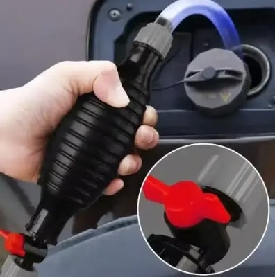 Picture of Hand Pressure Fuel Pump for Car Motorcycle Petrol Diesel Transfer - Black