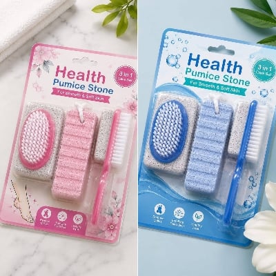 Picture of 3 in 1 Women Foot Care Pedicure Kit with Pumice Stone - Multicolor