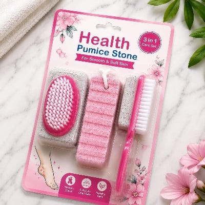 Picture of 3 in 1 Women Foot Care Pedicure Kit with Pumice Stone - Multicolor