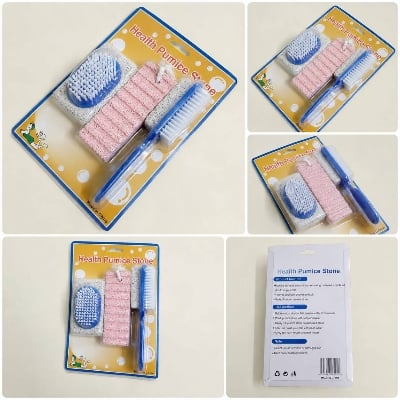 Picture of 3 in 1 Women Foot Care Pedicure Kit with Pumice Stone - Multicolor