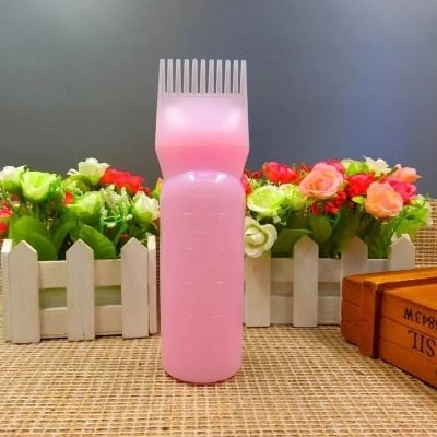 Picture of Refillable Hair Oil Applicator Comb Bottle For Scalp Massage - Multicolor