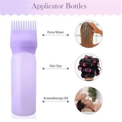 Picture of Refillable Hair Oil Applicator Comb Bottle For Scalp Massage - Multicolor