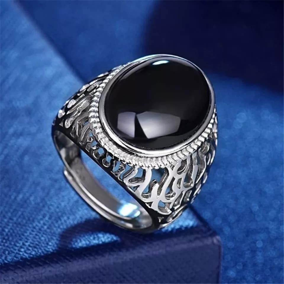 Picture of Athleisure - Avant Grade - Highly Durable - Stone silver plated ring For Women - Sustainable Choice - Well Inspired & Crafted - Green