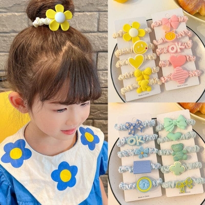Picture of Premium Quality - Cute Cartoon Elastic Hair Band Child Lovely SunFlowers Hair Band For Kids - Couture - High-end - Iconic Style