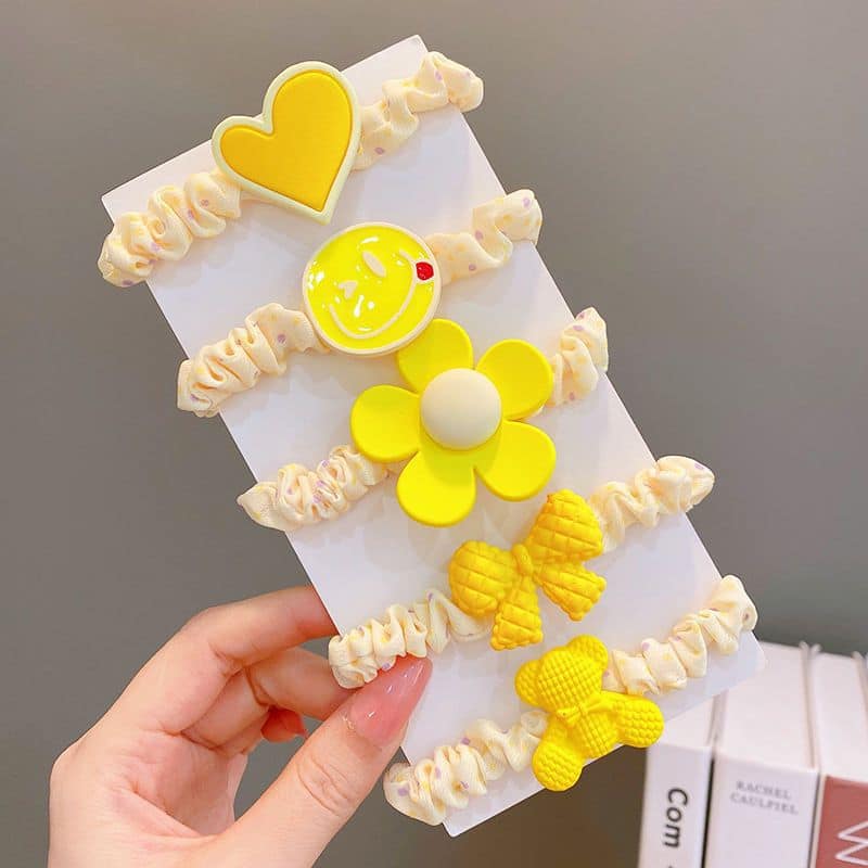 Picture of Premium Quality - Cute Cartoon Elastic Hair Band Child Lovely SunFlowers Hair Band For Kids - Couture - High-end - Iconic Style