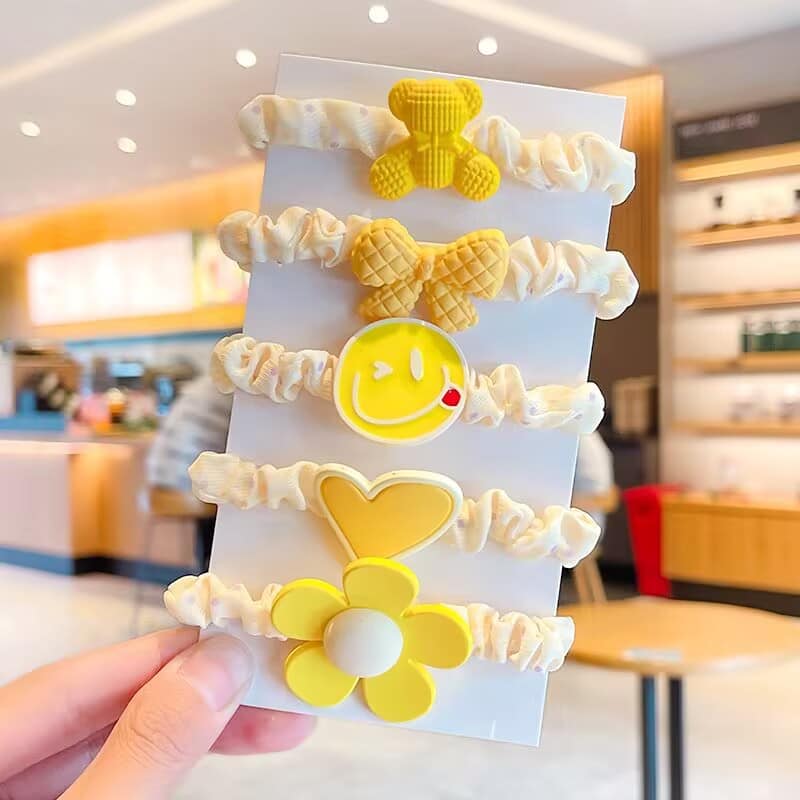 Picture of Premium Quality - Cute Cartoon Elastic Hair Band Child Lovely SunFlowers Hair Band For Kids - Couture - High-end - Iconic Style