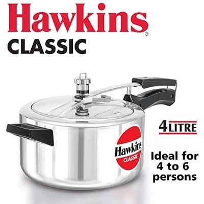 Picture of Hawkins Classic 4 L Pressure Cooker (Aluminium)